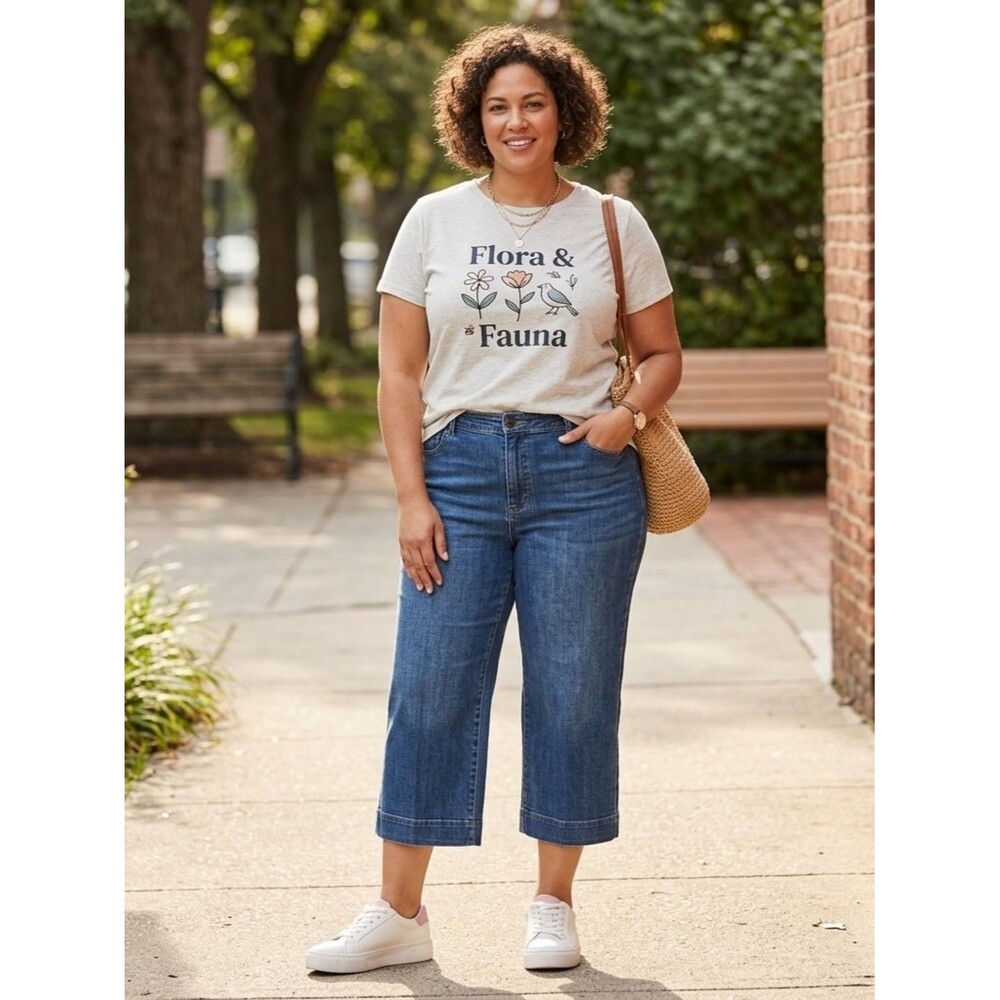 Talbots Flawless High-Rise Crop Jeans Blue Medium Wash Size 16WP